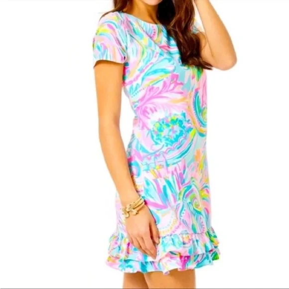 NWT Lilly Pulitzer Masey Short Sleeve Romper - Picture 2 of 2